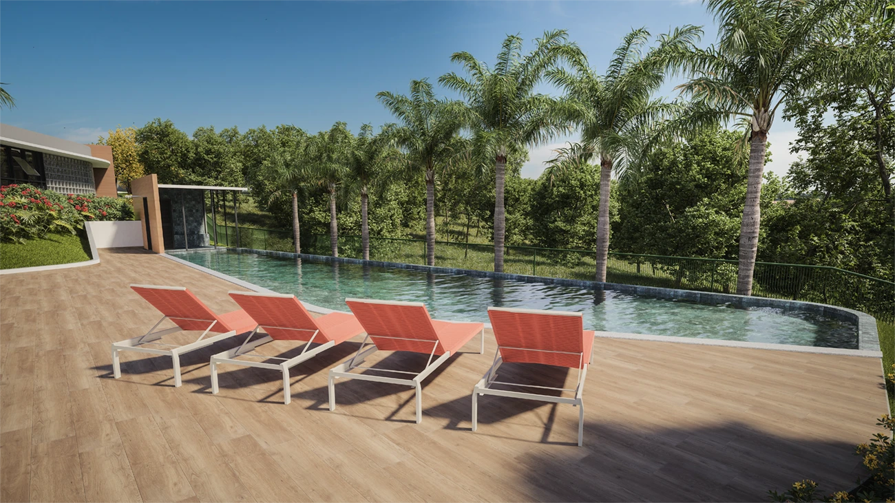 PISCINA COM DECK MOLHADO E SAUNA MOLHADA 2